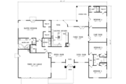 Adobe / Southwestern Style House Plan - 4 Beds 3.5 Baths 3300 Sq/Ft Plan #1-813 
