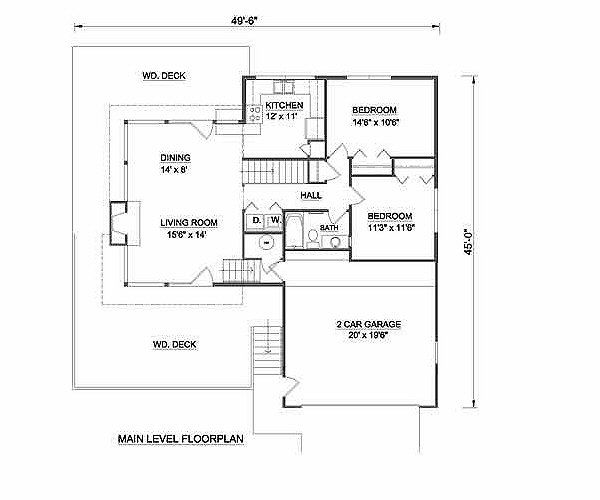 Contemporary Floor Plan - Main Floor Plan #116-125