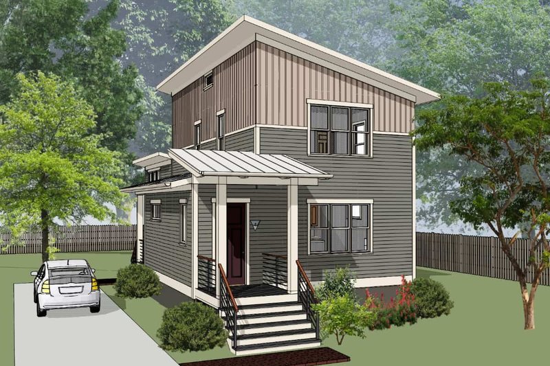 House Blueprint - Modern Exterior - Front Elevation Plan #79-322