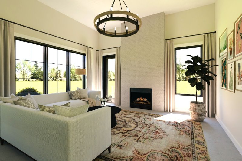 Architectural House Design - Interior - Family Room for Ranch House Plan #1064-407 - 2 bed, 2 bath
