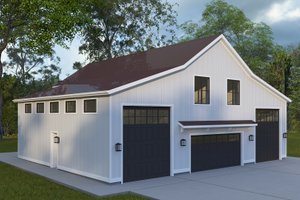Barndominium Exterior - Front Elevation Plan #1060-395