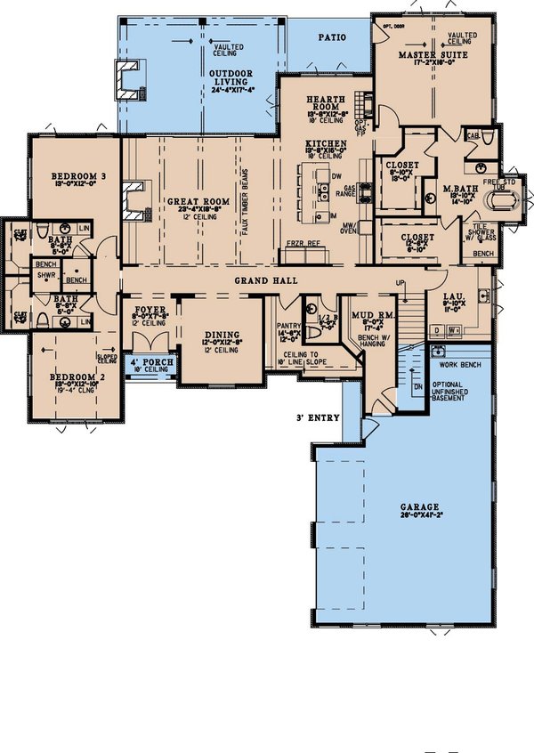 Contemporary Floor Plan - Main Floor Plan #923-391