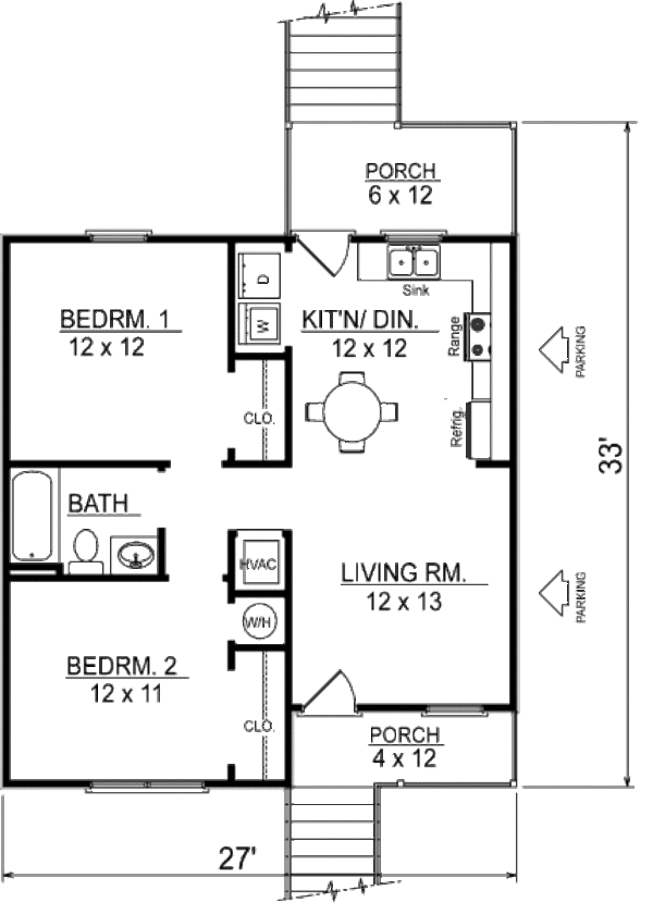 Cottage Floor Plan - Main Floor Plan #14-238
