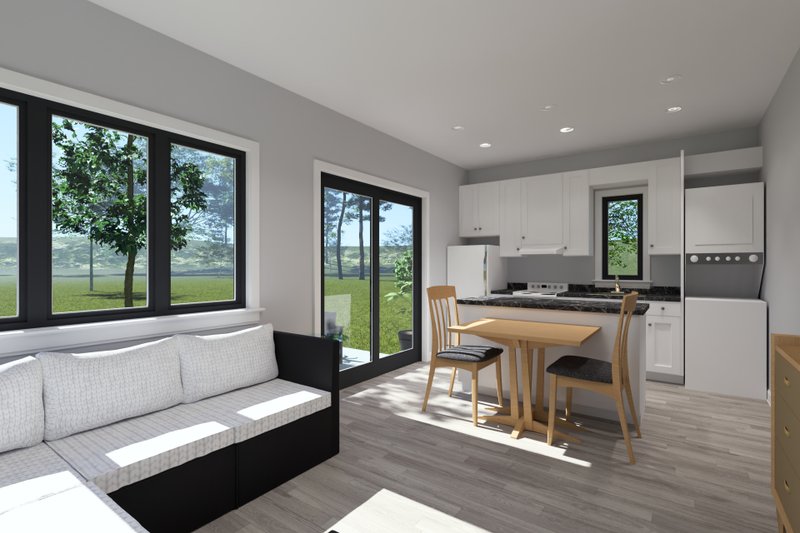 Dream House Plan - Interior - Family Room for Contemporary House Plan #513-2416 - 1 bed, 1 bath
