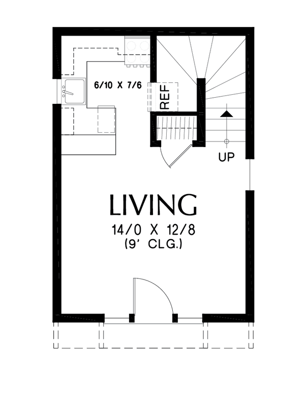 Architectural House Design - Tudor Floor Plan - Main Floor Plan #48-999