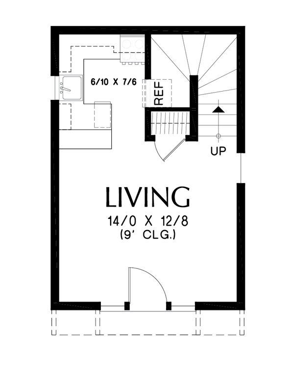 Tudor Floor Plan - Main Floor Plan #48-999