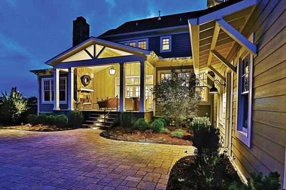 Exterior - Rear Elevation 2 for Craftsman House Plan #927-5 - 4 bed, 5.5 bath