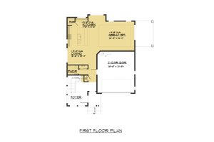 Floor Plan - Main Floor for Contemporary House Plan #1066-81 - 4 bed, 2.5 bath