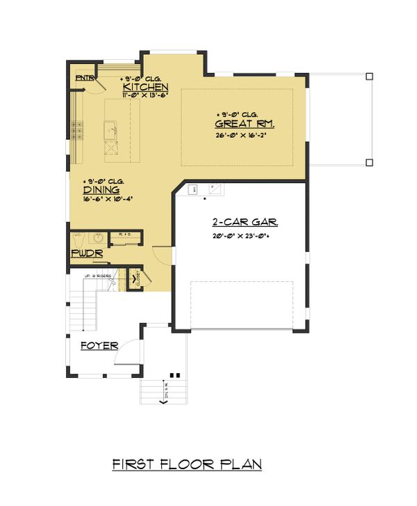 Home Plan - Contemporary Floor Plan - Main Floor Plan #1066-81