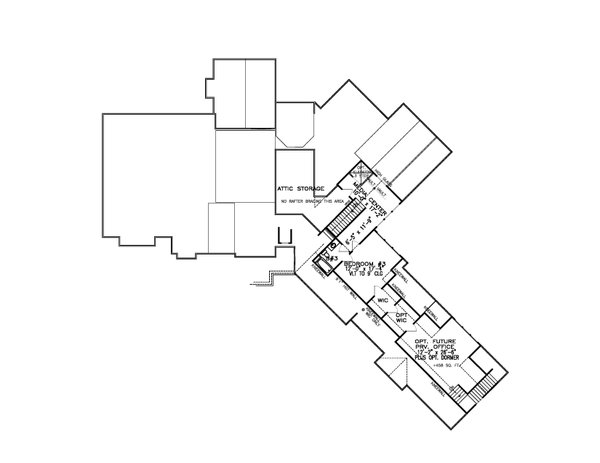 House Blueprint - Craftsman Floor Plan - Upper Floor Plan #54-434