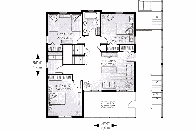 Home Plan - Floor Plan - Main Floor for Beach House Plan #23-507 - 5 bed, 3.5 bath