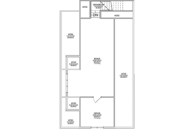 Architectural House Design - Floor Plan - Upper Floor for Modern House Plan #1116-52 - 5 bed, 5.5 bath