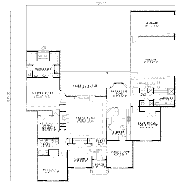 Dream House Plan - Traditional Floor Plan - Main Floor Plan #17-583