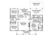 Ranch Style House Plan - 3 Beds 2 Baths 1476 Sq/Ft Plan #21-450 