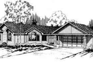 Ranch Exterior - Front Elevation Plan #124-120