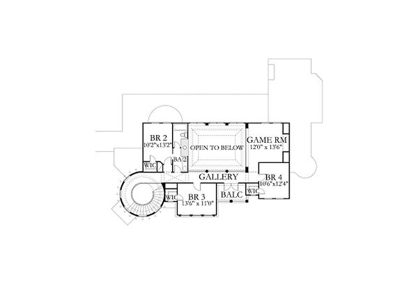 Dream House Plan - Mediterranean Floor Plan - Upper Floor Plan #80-193