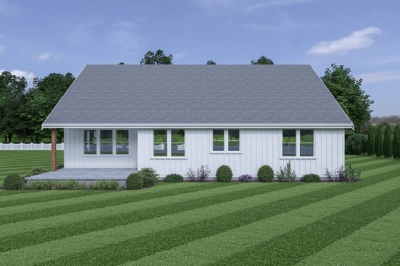 Exterior - Rear Elevation for Farmhouse House Plan #1070-149 - 3 bed, 2 bath