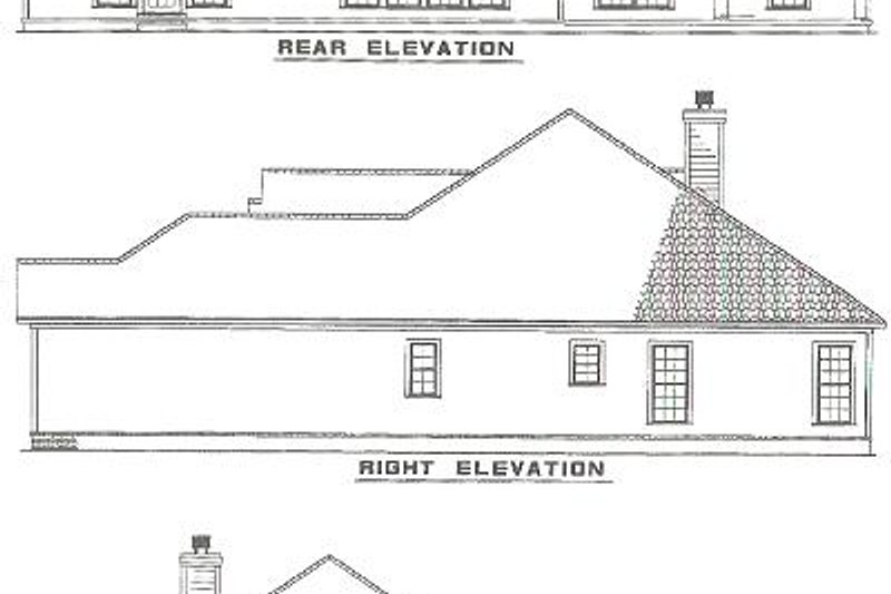 Dream House Plan - Exterior - Rear Elevation for Traditional House Plan #17-600 - 4 bed, 2.5 bath