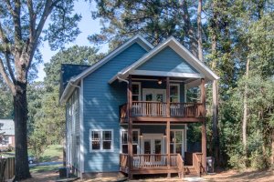 Exterior - Rear Elevation for Craftsman House Plan #79-317 - 2 bed, 2.5 bath