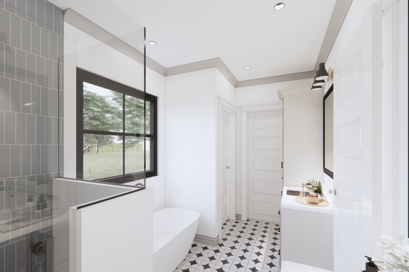 Architectural House Design - Interior - Master Bathroom for Farmhouse House Plan #1074-72 - 4 bed, 2 bath