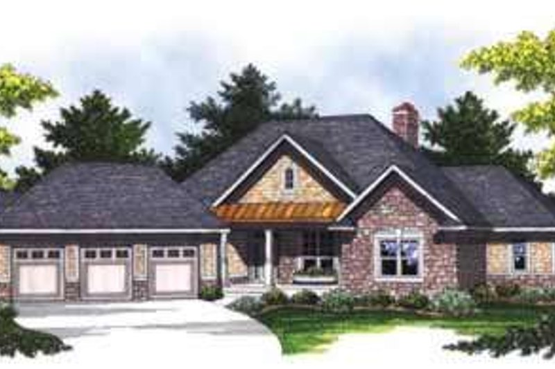 Home Plan - Traditional Exterior - Front Elevation Plan #70-844