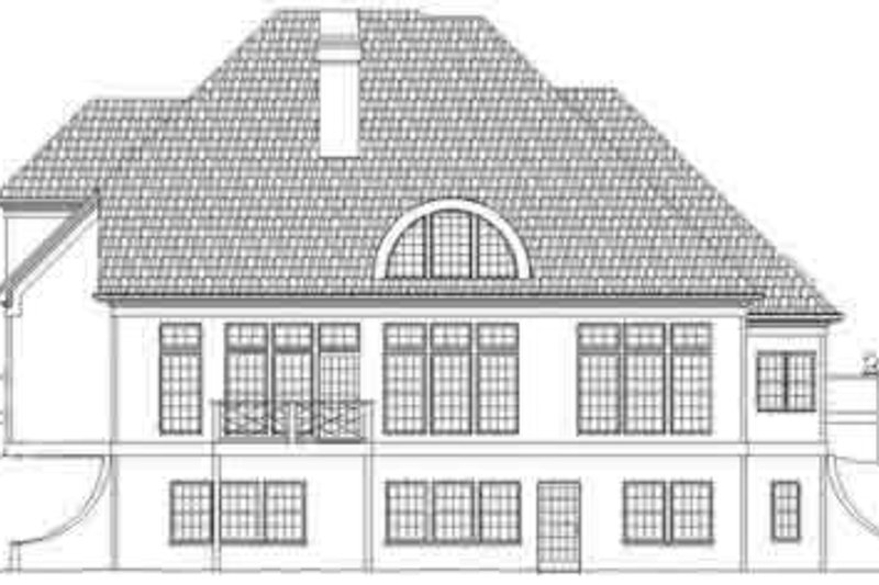 Home Plan - Exterior - Rear Elevation for Southern House Plan #119-222 - 4 bed, 3 bath