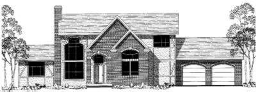 Exterior - Front Elevation 2 for Traditional House Plan #303-330 - 4 bed, 2.5 bath