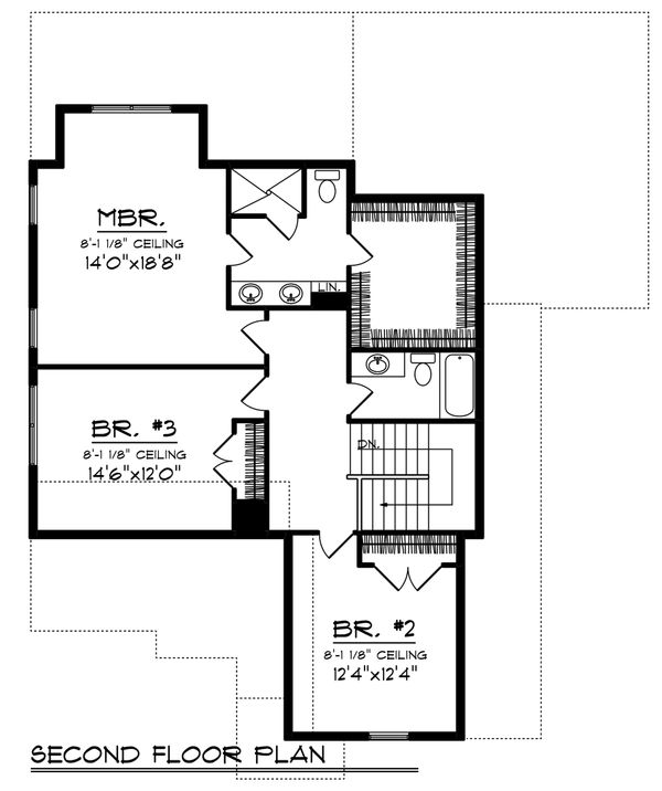 Home Plan - Craftsman Floor Plan - Upper Floor Plan #70-1228