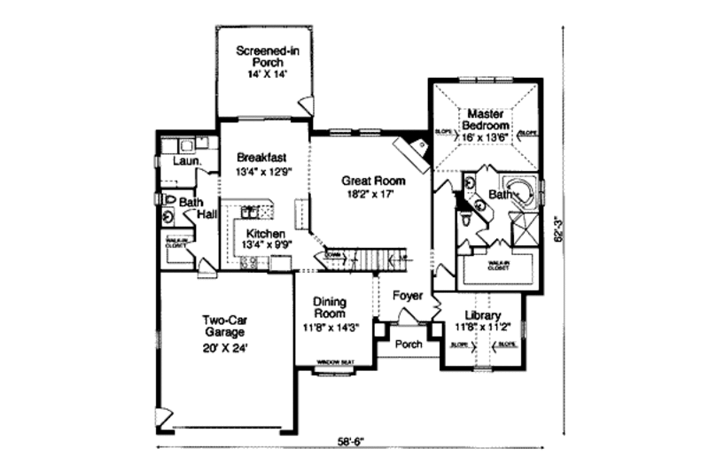 Southern Style House Plan - 4 Beds 3.5 Baths 2679 Sq/Ft Plan #46-325 ...