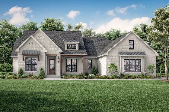 Exterior - Front Elevation 3 for Farmhouse House Plan #430-220 - 4 bed, 3 bath