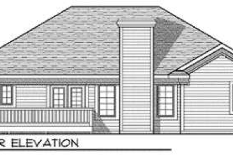 Home Plan - Exterior - Rear Elevation for Ranch House Plan #70-678 - 3 bed, 2 bath