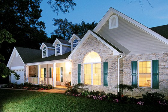 Exterior - Front Elevation 3 for Country House Plan #57-131 - 3 bed, 2 bath