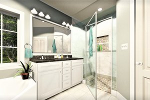 Interior - Bathroom for Traditional House Plan #44-236 - 3 bed, 2 bath