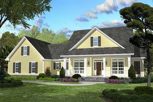 Country Exterior - Front Elevation Plan #430-45