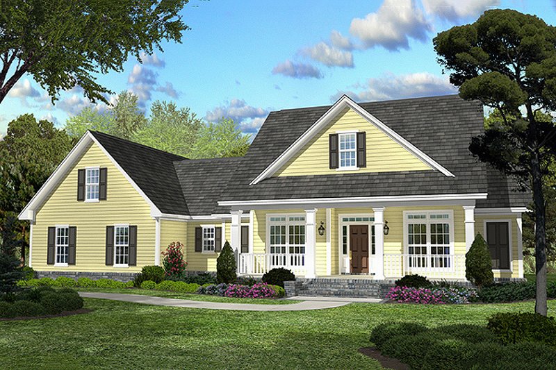 Home Plan - Country Exterior - Front Elevation Plan #430-45