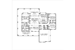 Floor Plan - Main Floor for Farmhouse House Plan #54-419 - 3 bed, 2.5 bath