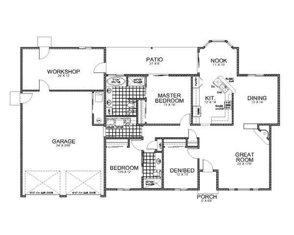 Traditional Floor Plan - Main Floor Plan #112-198