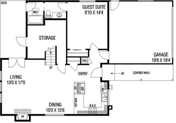 House Plan Design - Floor Plan - Main Floor Plan #60-126