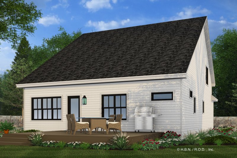 House Design - Exterior - Rear Elevation 1 for Farmhouse House Plan #51-1343 - 3 bed, 2.5 bath