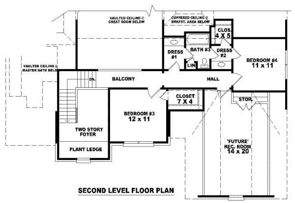 European Floor Plan - Upper Floor Plan #81-1003