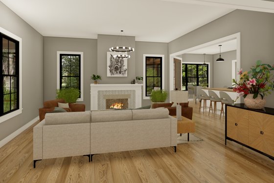 Interior - Family Room for Southern House Plan #1094-4 - 4 bed, 3.5 bath