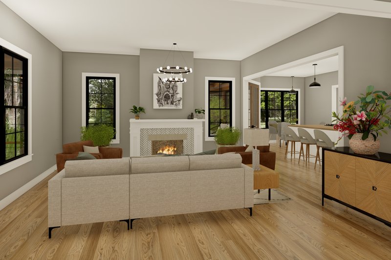Dream House Plan - Interior - Family Room for Southern House Plan #1094-4 - 4 bed, 3.5 bath