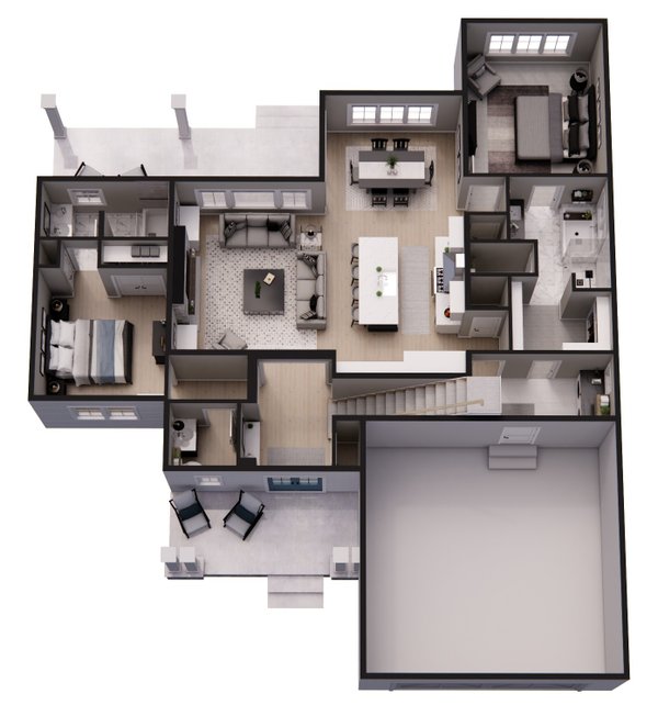 Farmhouse Floor Plan - Main Floor Plan #51-1416