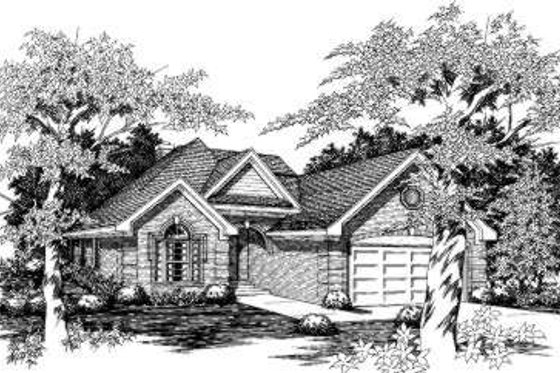 Exterior - Front Elevation for Traditional House Plan #329-112 - 3 bed, 2 bath
