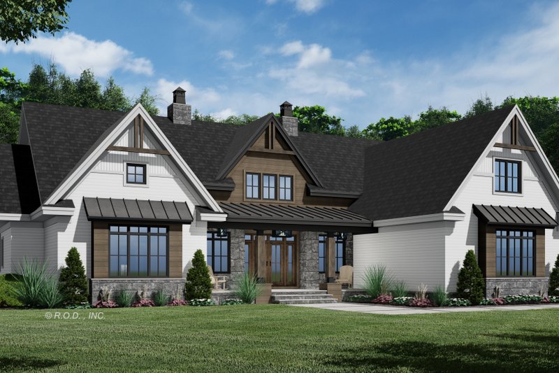 Architectural House Design - Exterior - Front Elevation 5 for Farmhouse House Plan #51-1232 - 3 bed, 2.5 bath