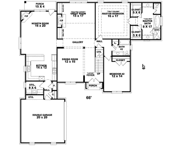European Floor Plan - Main Floor Plan #81-1194