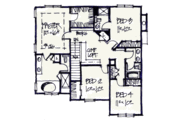 European Style House Plan - 4 Beds 3.5 Baths 2395 Sq/Ft Plan #20-2034 