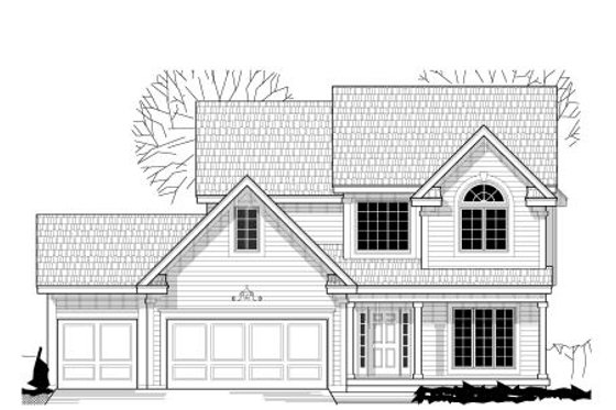 Exterior - Front Elevation for Traditional House Plan #67-869 - 3 bed, 2.5 bath