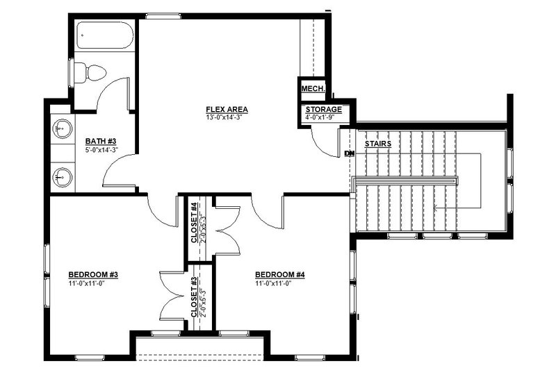 Dream House Plan - Floor Plan - Upper Floor for Farmhouse House Plan #895-145 - 4 bed, 3.5 bath