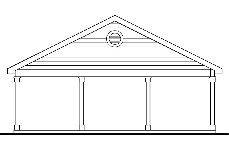 Home Plan - Exterior - Rear Elevation for Traditional House Plan #124-1049, 0 bath